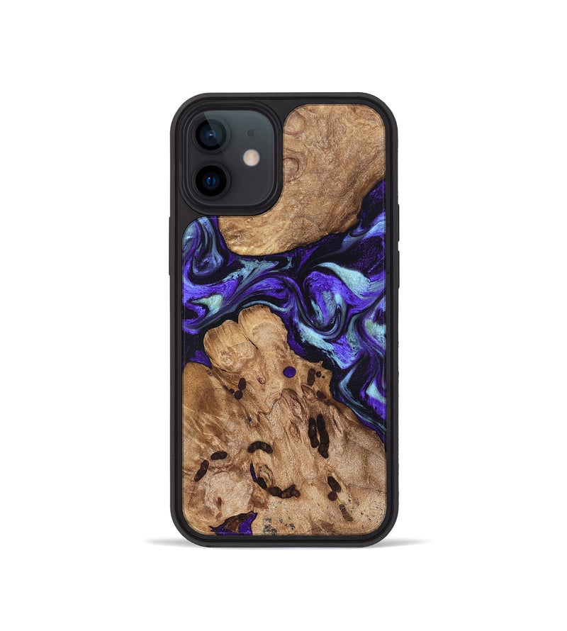 iPhone 12 mini Wood Phone Case - Jamel (Purple, 827459)