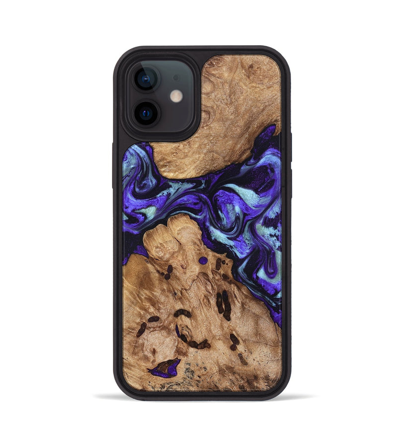 iPhone 12 Wood Phone Case - Jamel (Purple, 827459)