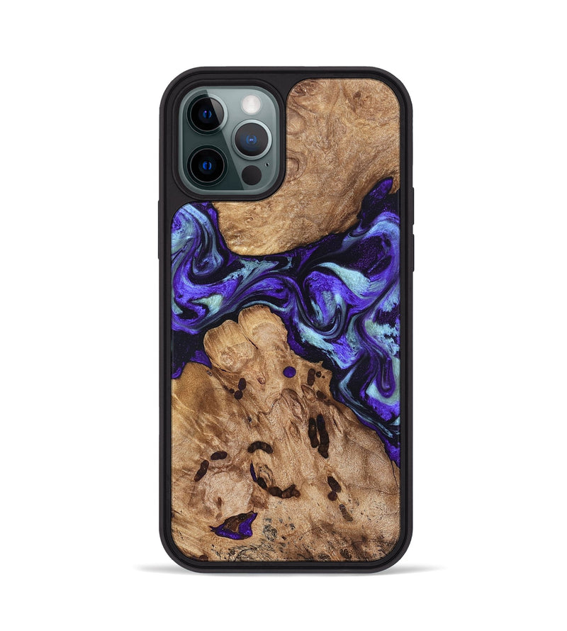 iPhone 12 Pro Wood Phone Case - Jamel (Purple, 827459)