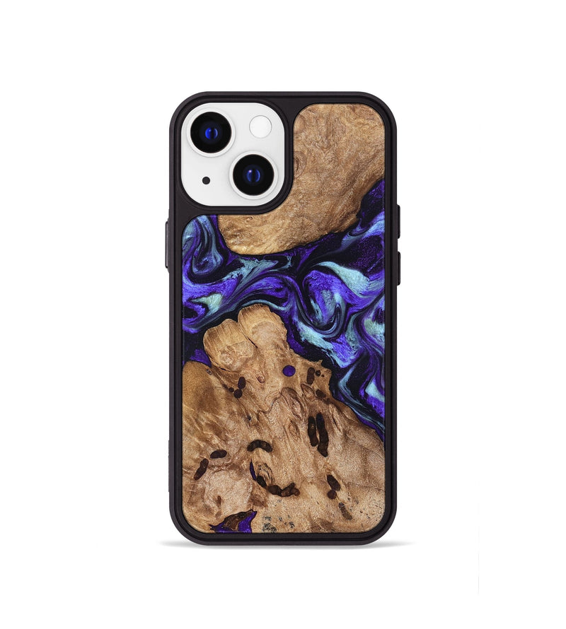iPhone 13 mini Wood Phone Case - Jamel (Purple, 827459)