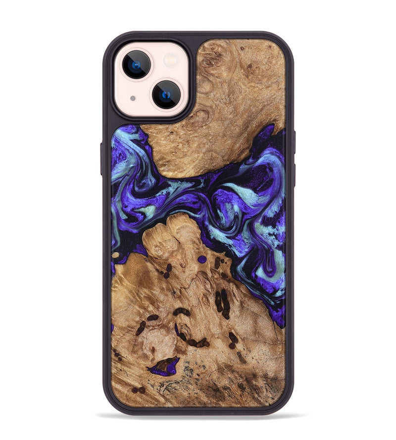 iPhone 14 Plus Wood Phone Case - Jamel (Purple, 827459)