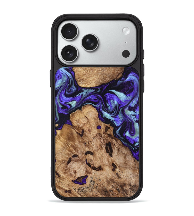 iPhone 18 Pro Max Wood Phone Case - Jamel (Purple, 827459)