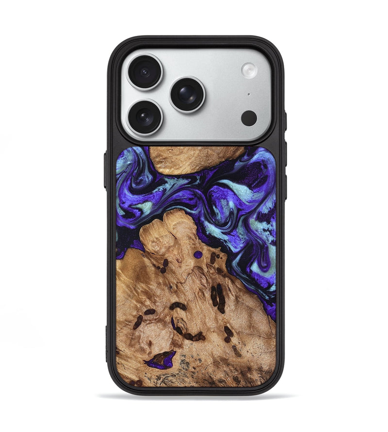 iPhone 18 Pro Wood Phone Case - Jamel (Purple, 827459)