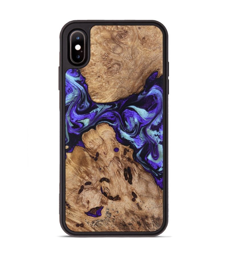iPhone Xs Max Wood Phone Case - Jamel (Purple, 827459)