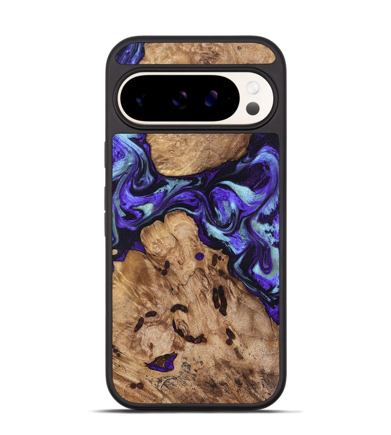 Pixel 9 Wood Phone Case - Jamel (Purple, 827459)
