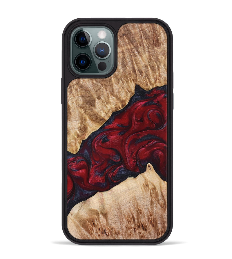 iPhone 12 Pro Max Wood Phone Case - Jaime (Red, 827462)