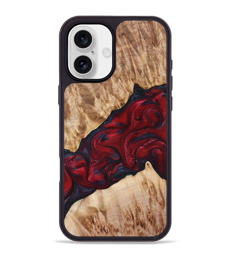 iPhone 16 Plus Wood Phone Case - Jaime (Red, 827462)