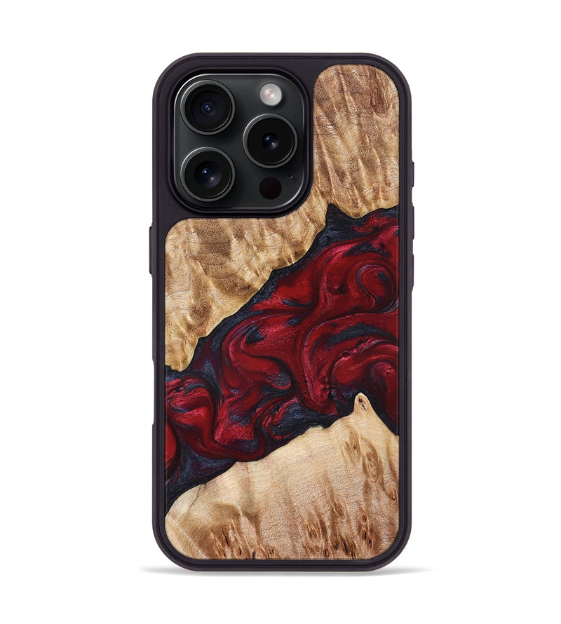 iPhone 16 Pro Wood Phone Case - Jaime (Red, 827462)