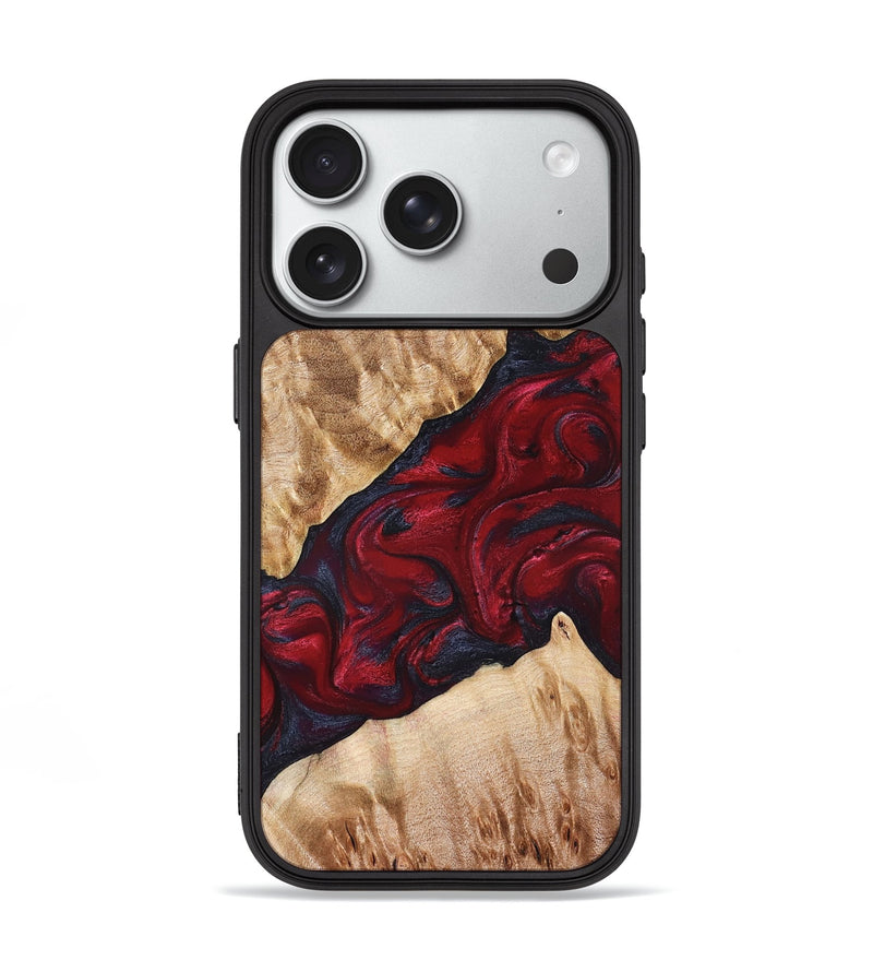 iPhone 18 Pro Wood Phone Case - Jaime (Red, 827462)
