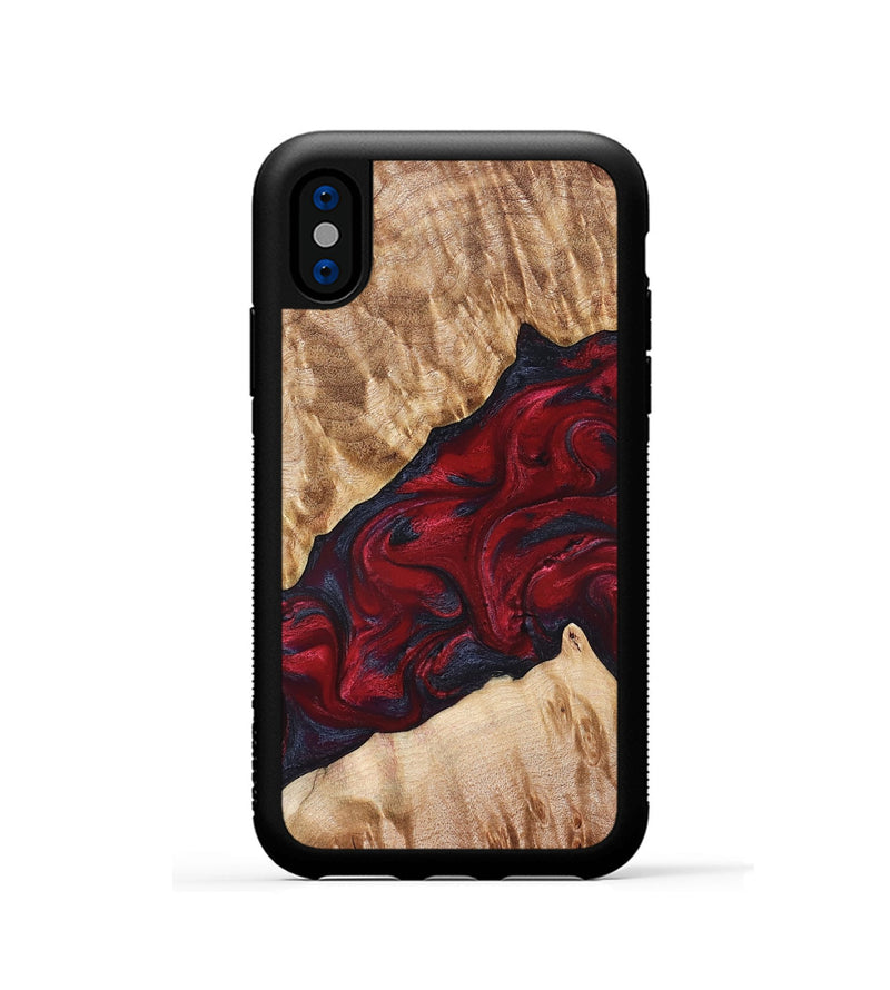 iPhone Xs Wood Phone Case - Jaime (Red, 827462)