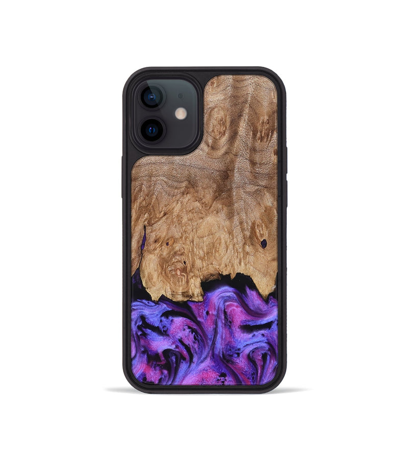 iPhone 12 mini Wood Phone Case - Kora (Purple, 827463)
