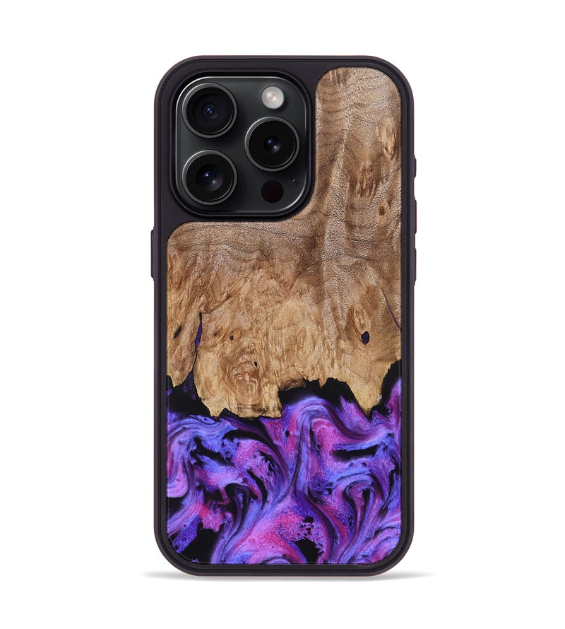 iPhone 15 Pro Wood Phone Case - Kora (Purple, 827463)