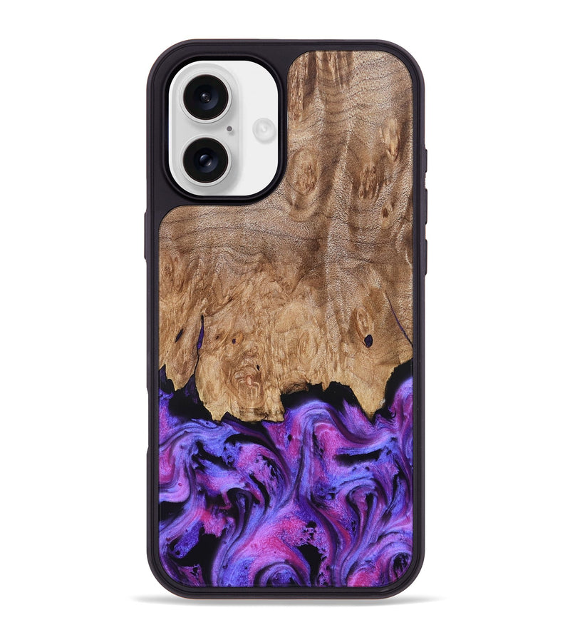 iPhone 16 Plus Wood Phone Case - Kora (Purple, 827463)