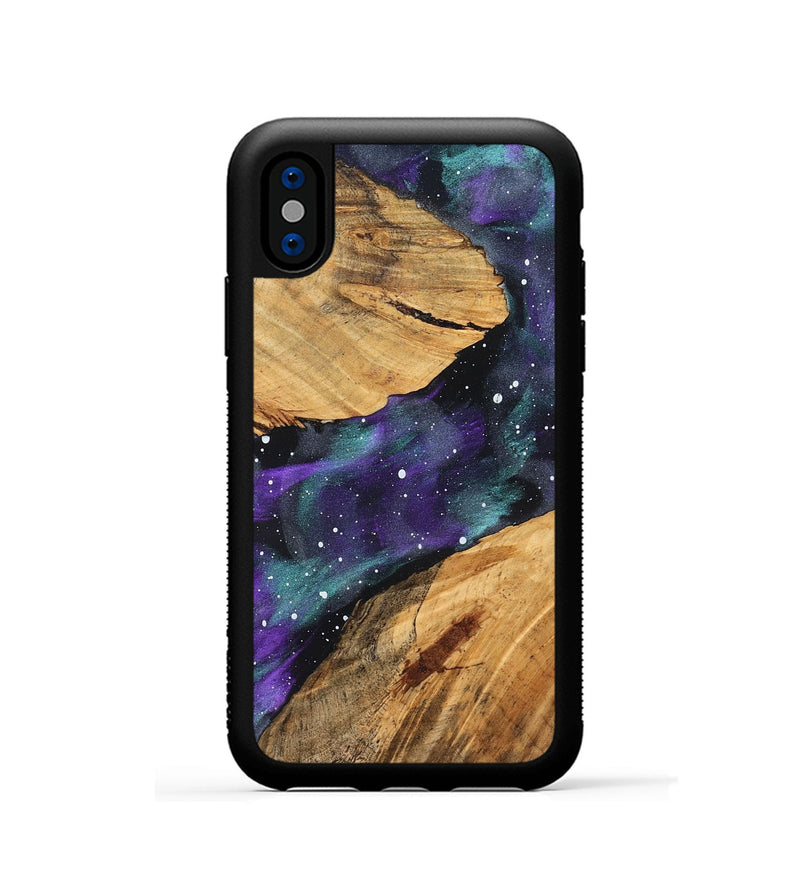 iPhone Xs Wood Phone Case - Aryana (Cosmos, 827482)