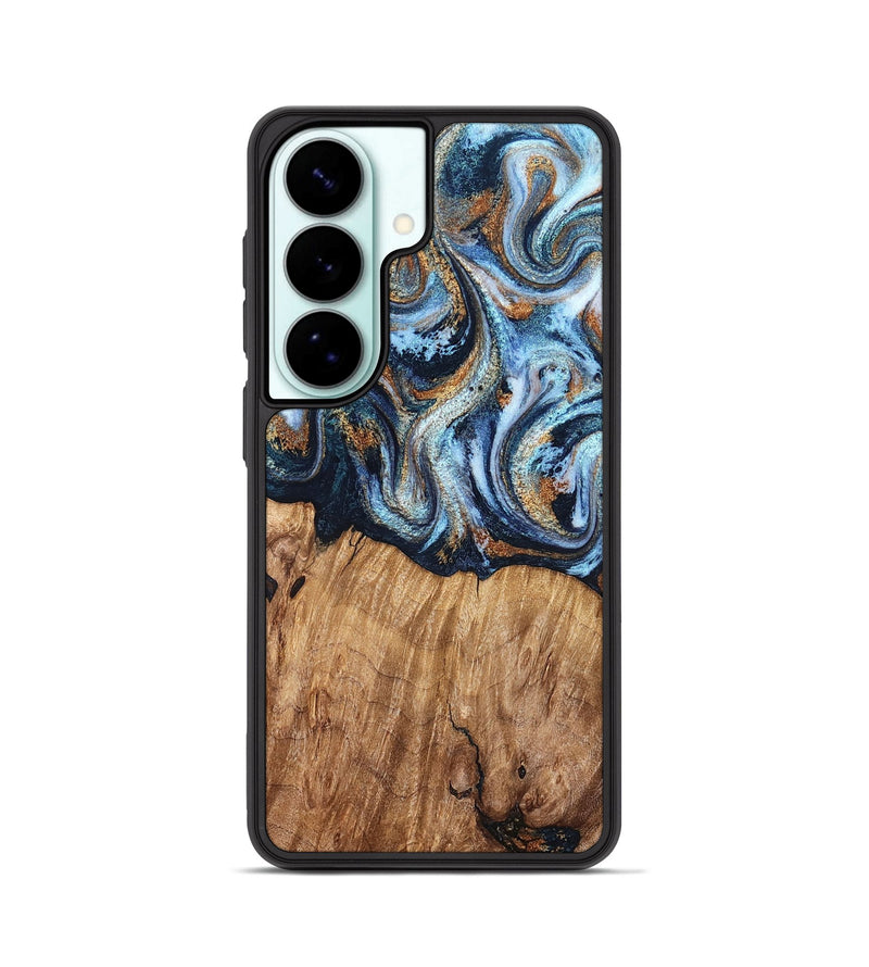 Galaxy S26 Wood Phone Case - Mammie (Teal & Gold, 827486)