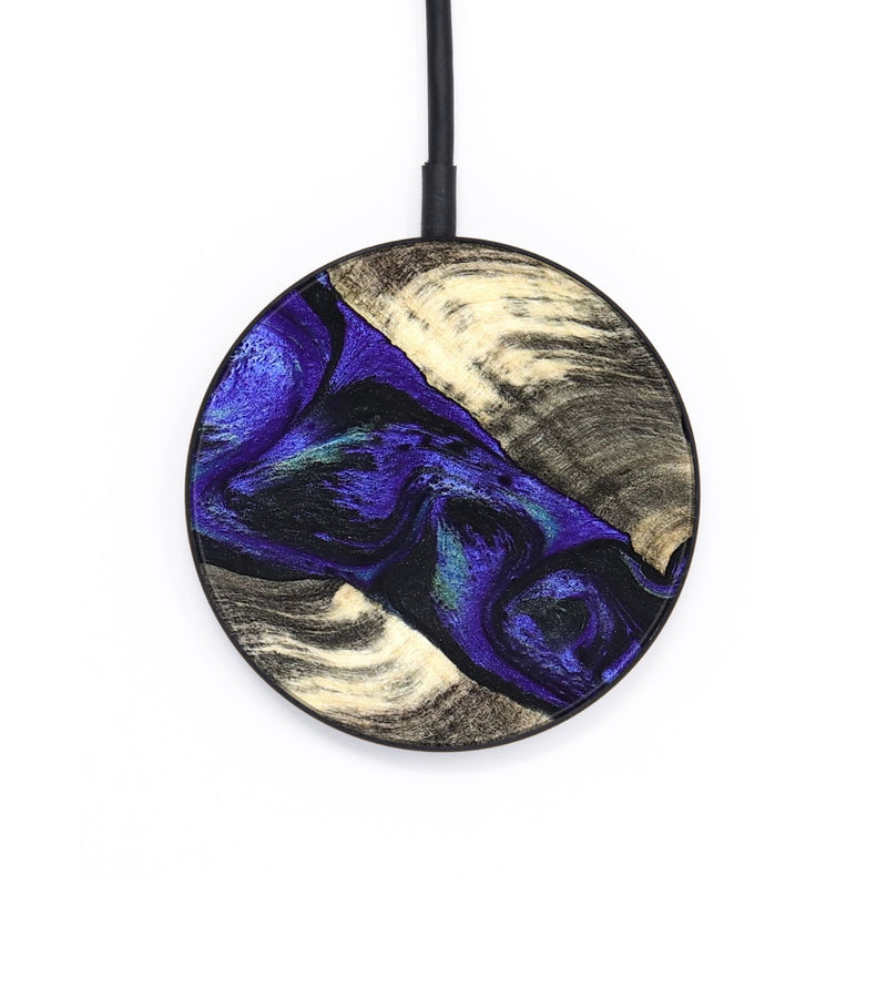 Circle Wood Wireless Charger - Robby (Purple, 827487)