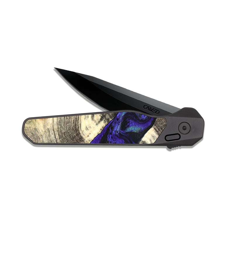 EDC Dark Slate Wood Pocket Knife - Robby (Purple, 827487)