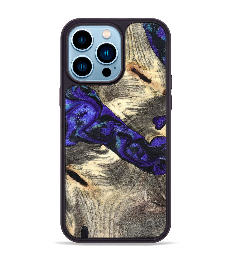 iPhone 14 Pro Max Wood Phone Case - Robby (Purple, 827487)