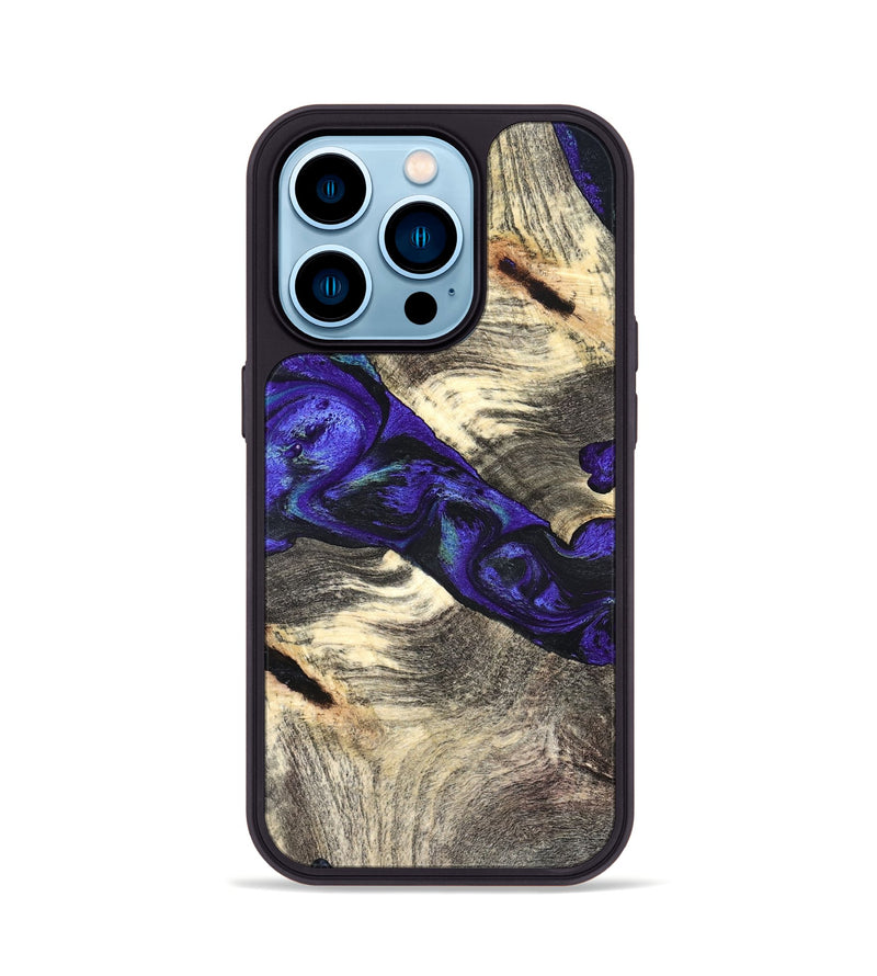 iPhone 14 Pro Wood Phone Case - Robby (Purple, 827487)