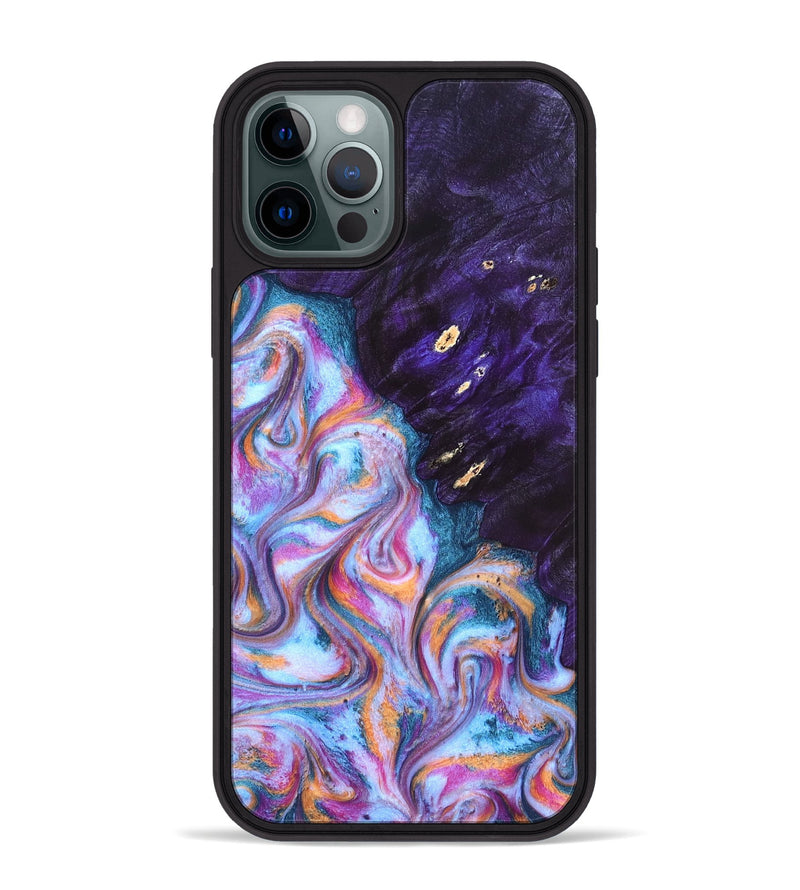 iPhone 12 Pro Max Wood Phone Case - Jalisa (Blue, 827490)