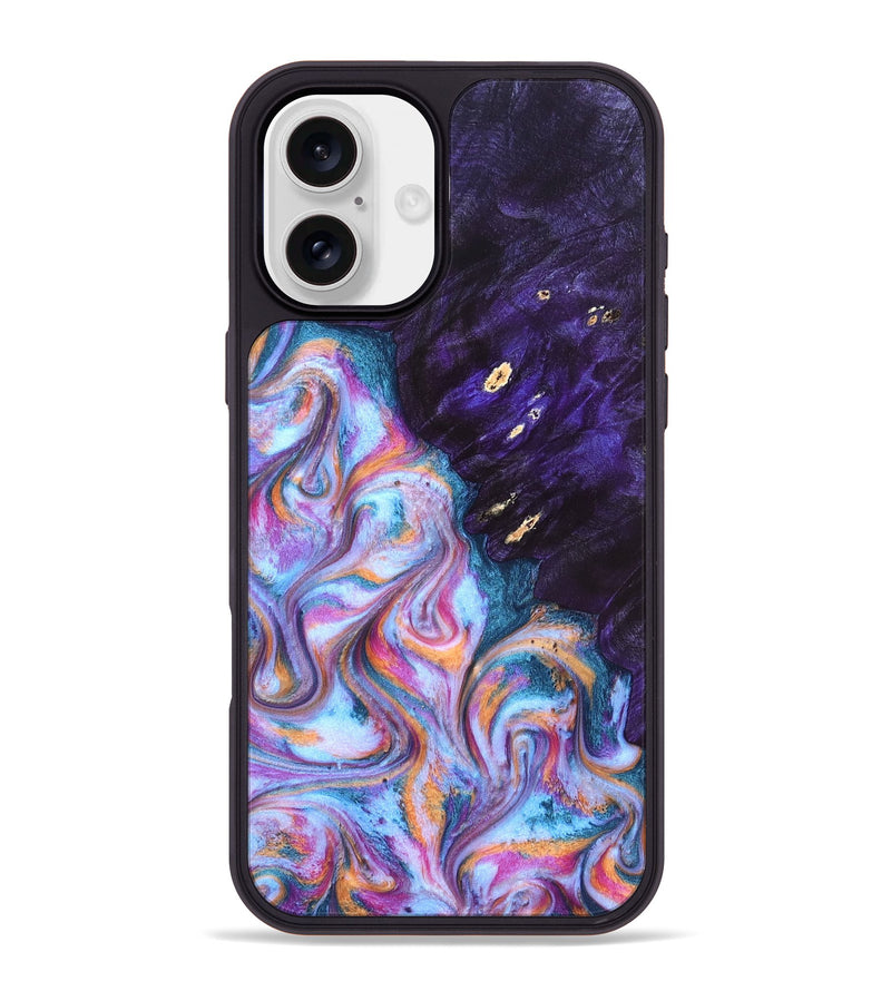 iPhone 16 Plus Wood Phone Case - Jalisa (Blue, 827490)