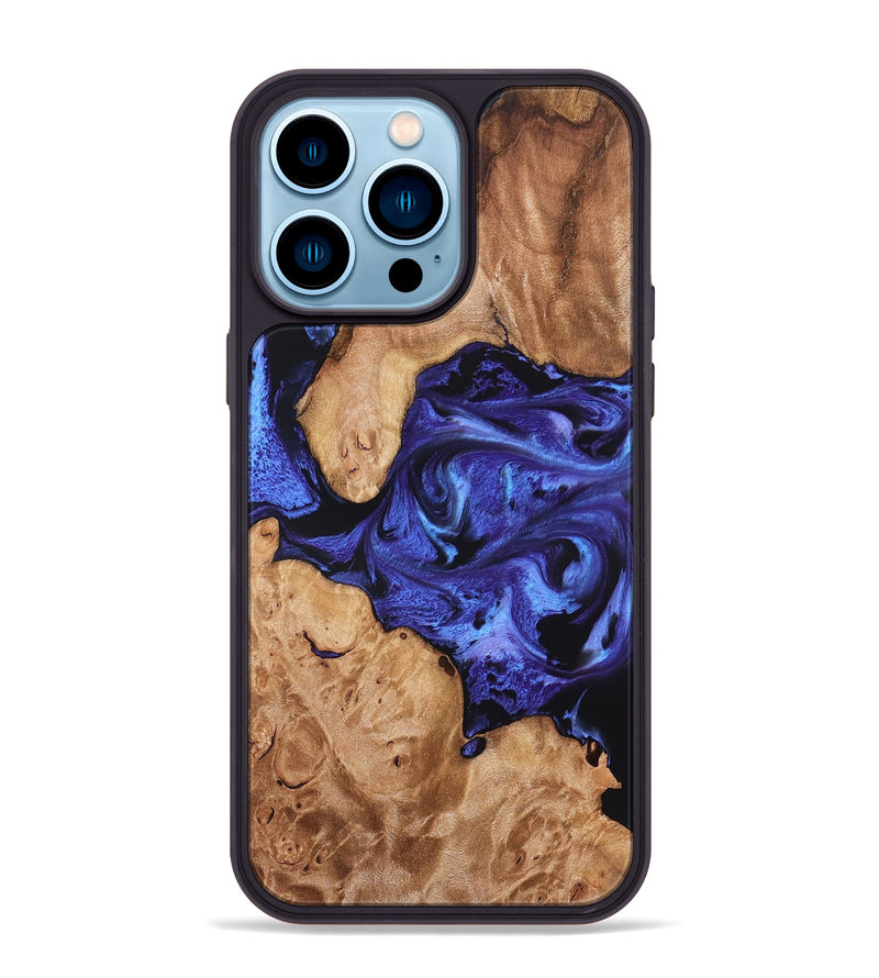 iPhone 14 Pro Max Wood Phone Case - Latoya (Purple, 827492)