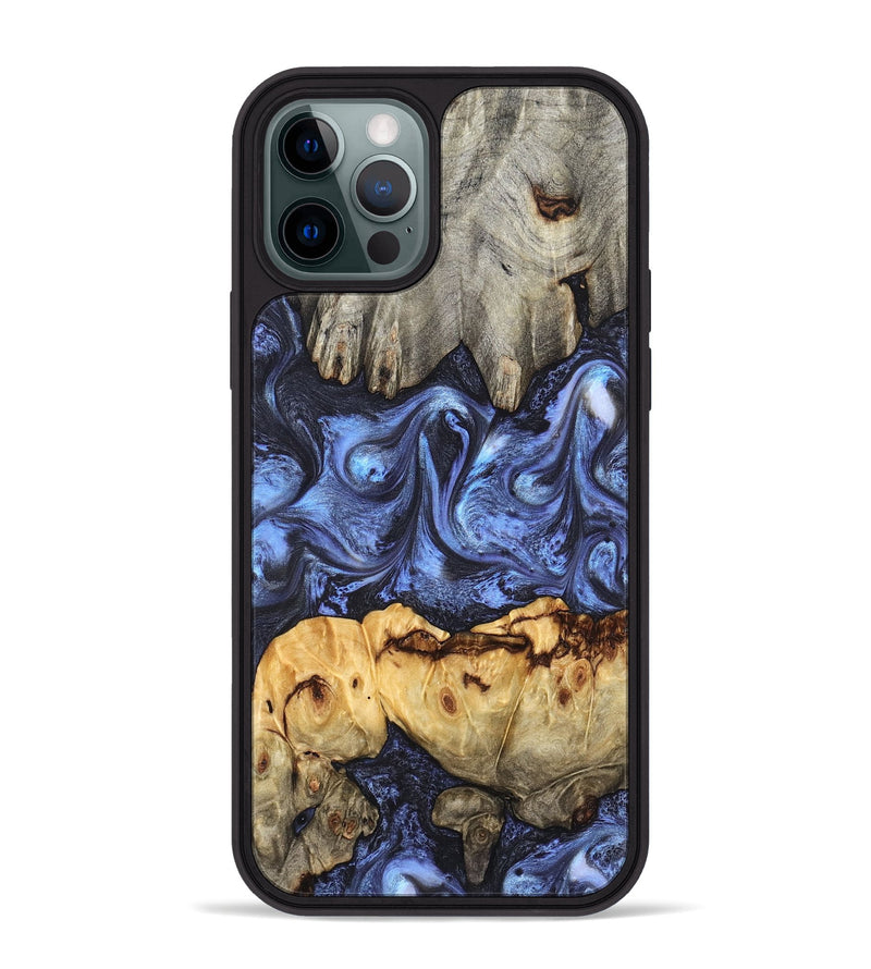 iPhone 12 Pro Max Wood Phone Case - Jasmyn (Blue, 827493)