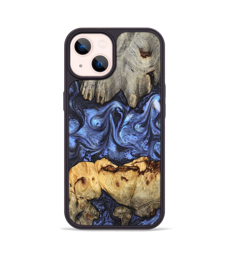iPhone 14 Wood Phone Case - Jasmyn (Blue, 827493)