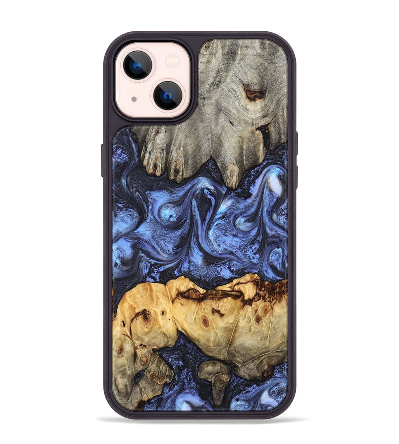 iPhone 14 Plus Wood Phone Case - Jasmyn (Blue, 827493)