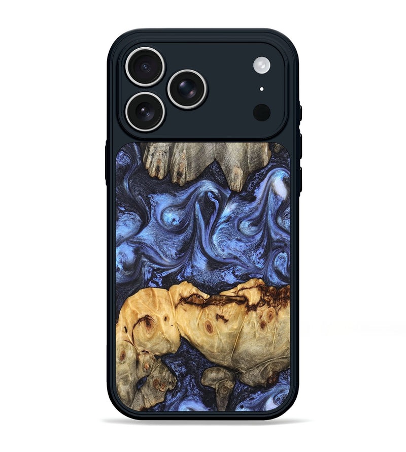 iPhone 17 Pro Max Wood Phone Case - Jasmyn (Blue, 827493)