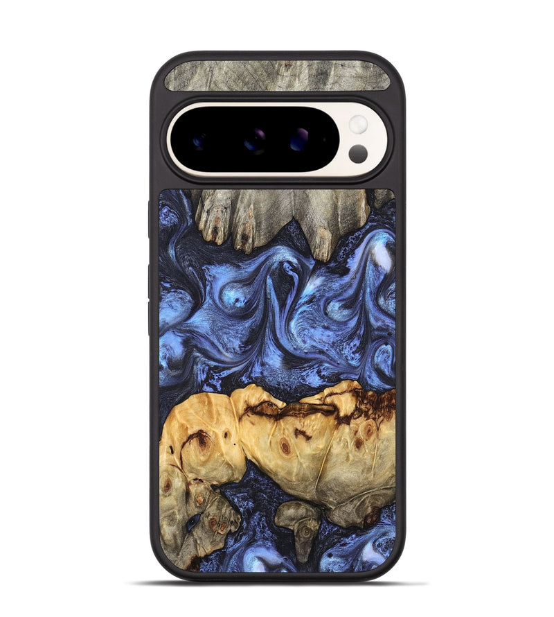 Pixel 9 Pro Wood Phone Case - Jasmyn (Blue, 827493)