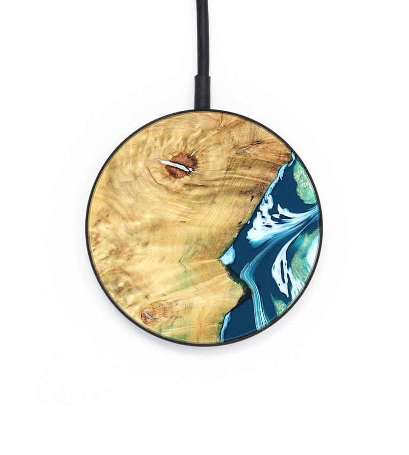 Circle Wood Wireless Charger - Jesiah (Blue, 827494)