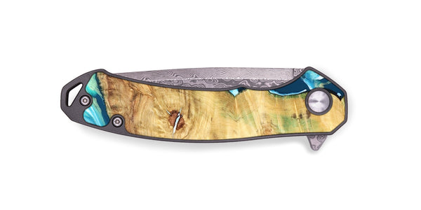 EDC Wood Pocket Knife - Jesiah (Blue, 827494)