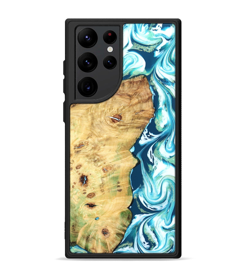 Galaxy S22 Ultra Wood Phone Case - Jesiah (Blue, 827494)