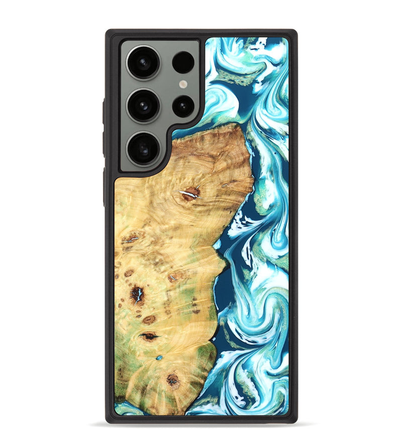 Galaxy S23 Ultra Wood Phone Case - Jesiah (Blue, 827494)