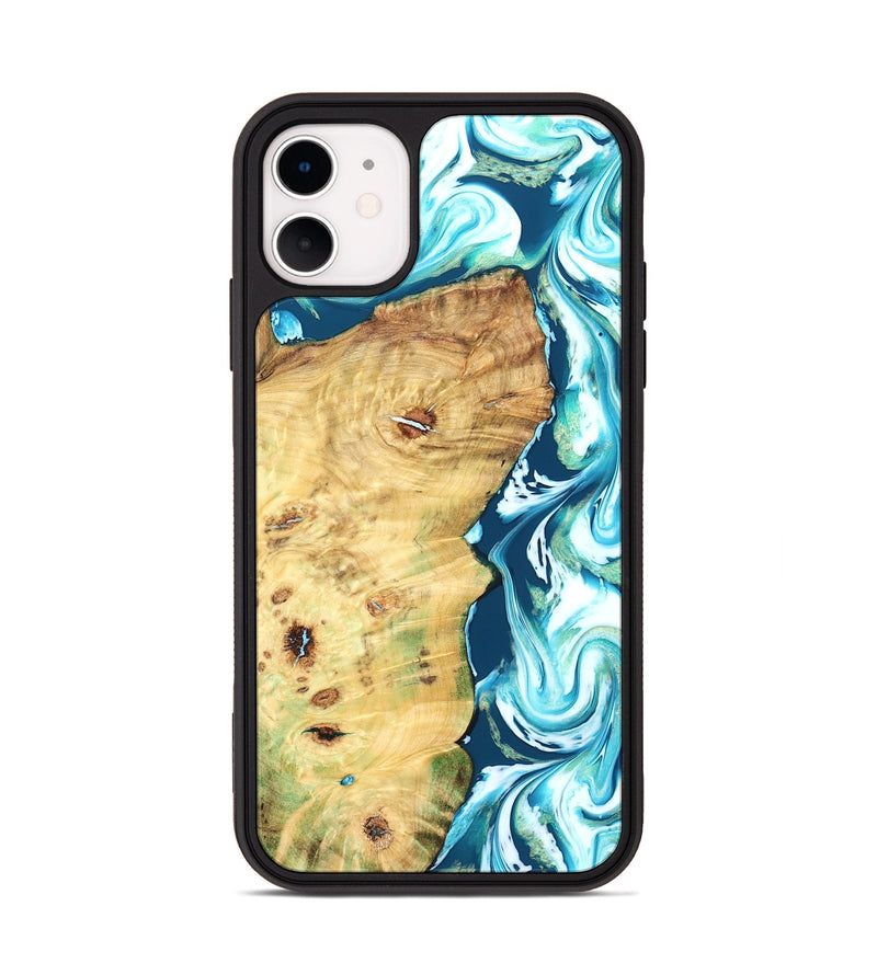 iPhone 11 Wood Phone Case - Jesiah (Blue, 827494)