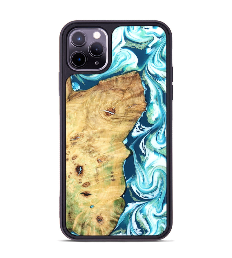 iPhone 11 Pro Max Wood Phone Case - Jesiah (Blue, 827494)