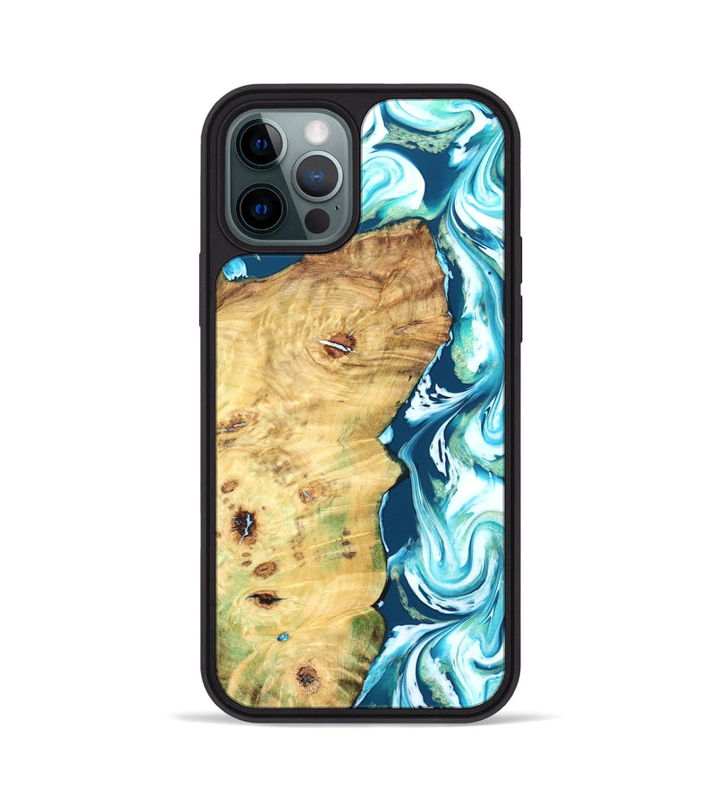 iPhone 12 Pro Wood Phone Case - Jesiah (Blue, 827494)