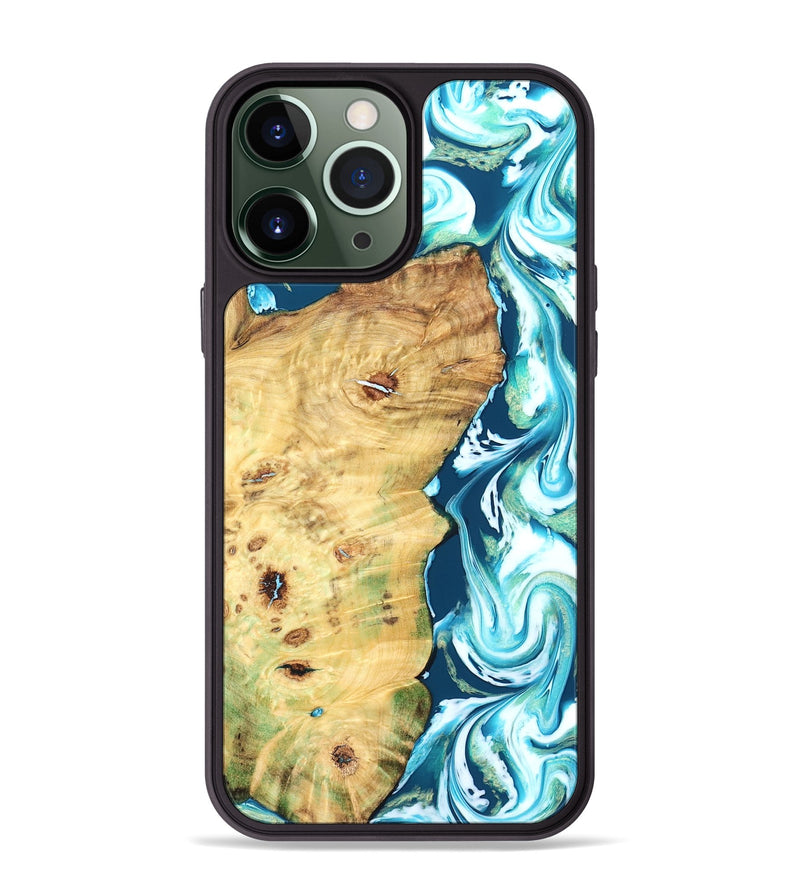 iPhone 13 Pro Max Wood Phone Case - Jesiah (Blue, 827494)