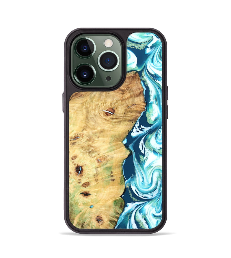 iPhone 13 Pro Wood Phone Case - Jesiah (Blue, 827494)