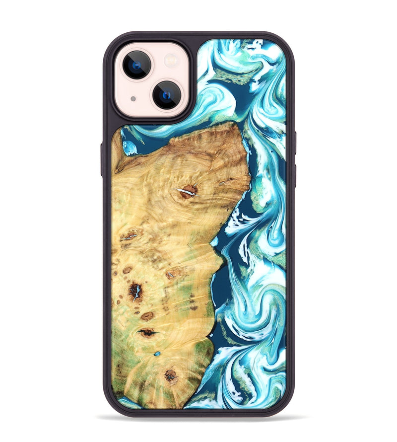 iPhone 14 Plus Wood Phone Case - Jesiah (Blue, 827494)