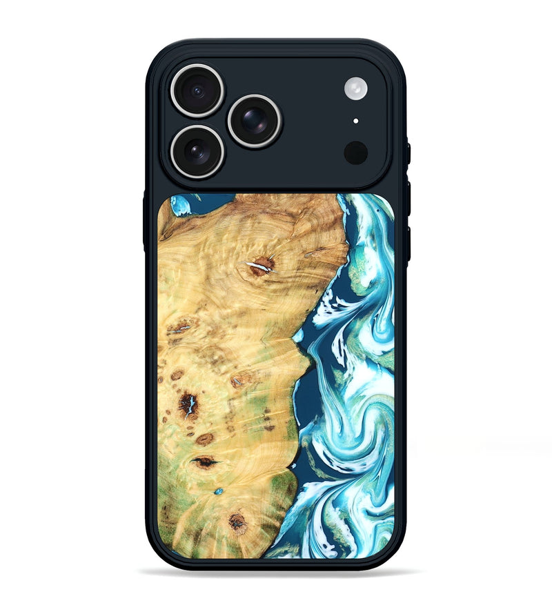 iPhone 17 Pro Max Wood Phone Case - Jesiah (Blue, 827494)
