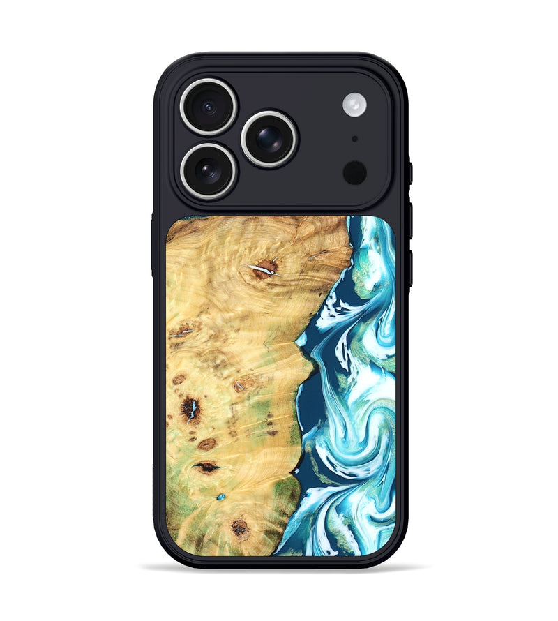 iPhone 17 Pro Wood Phone Case - Jesiah (Blue, 827494)
