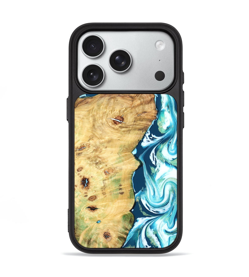 iPhone 18 Pro Wood Phone Case - Jesiah (Blue, 827494)