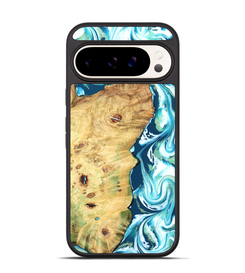 Pixel 9 Pro Wood Phone Case - Jesiah (Blue, 827494)