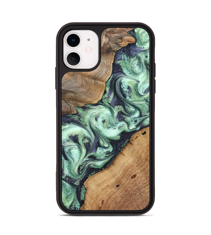 iPhone 11 Wood Phone Case - Keshawn (Green, 827496)