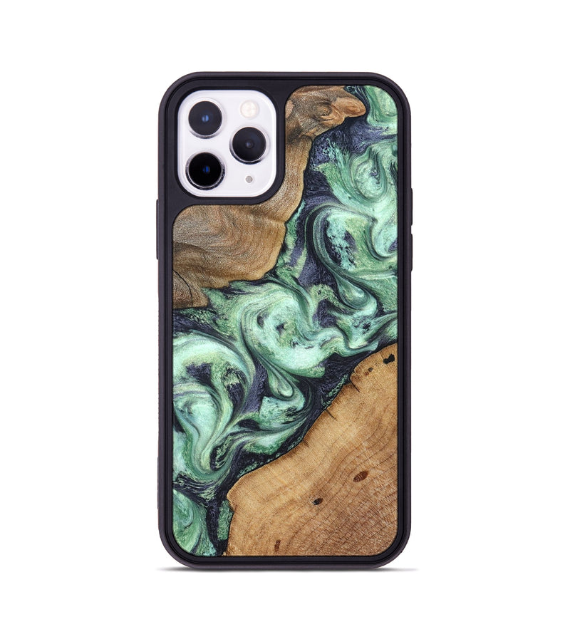 iPhone 11 Pro Wood Phone Case - Keshawn (Green, 827496)