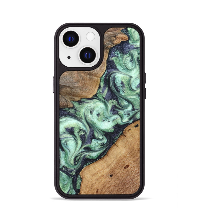 iPhone 13 Wood Phone Case - Keshawn (Green, 827496)