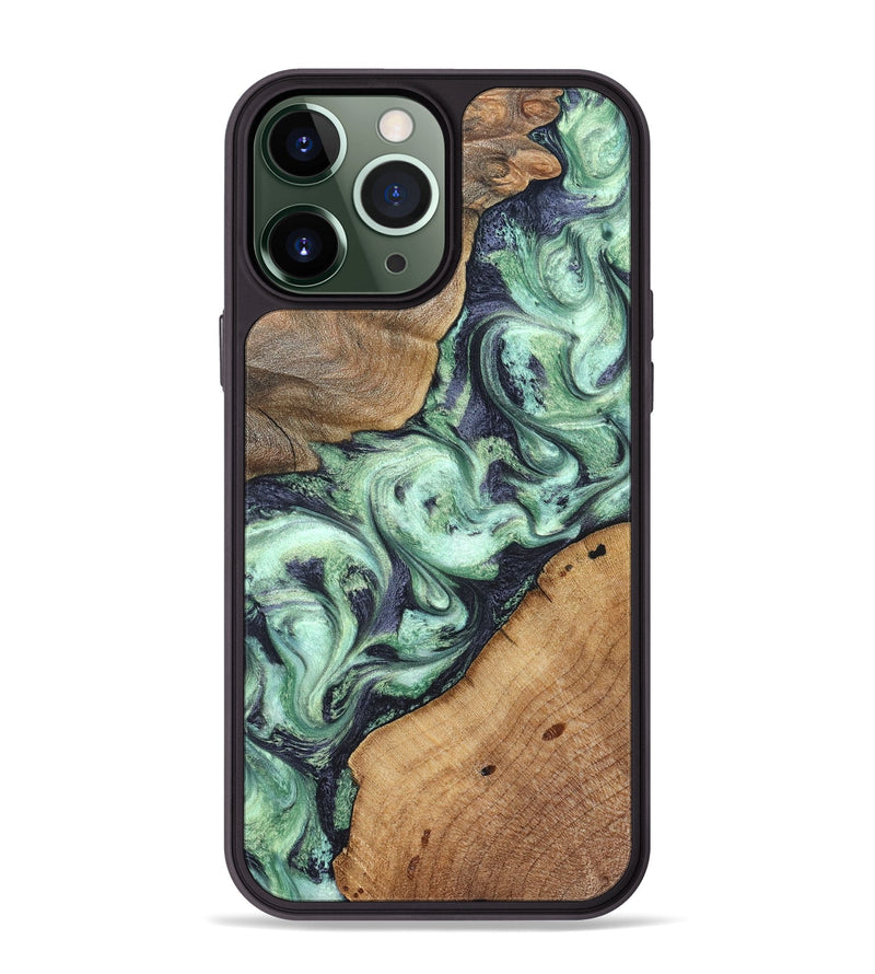 iPhone 13 Pro Max Wood Phone Case - Keshawn (Green, 827496)