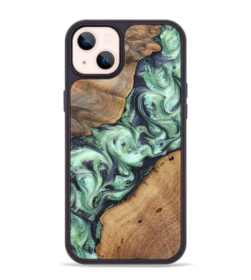 iPhone 14 Plus Wood Phone Case - Keshawn (Green, 827496)